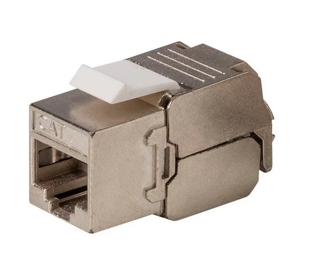 Cat 5e Keystone Jack, shielded 180°